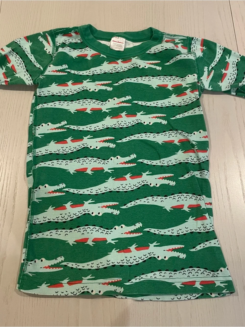Hanna Andersson HannaJams Short John Pajama Set (Crocodile Smile) - Size 12 150